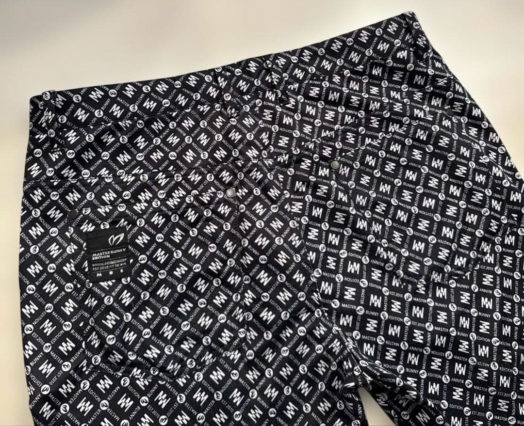 マスターバニーエディション　メンズ　総柄　ストレッチ　ロング　パンツ　LL