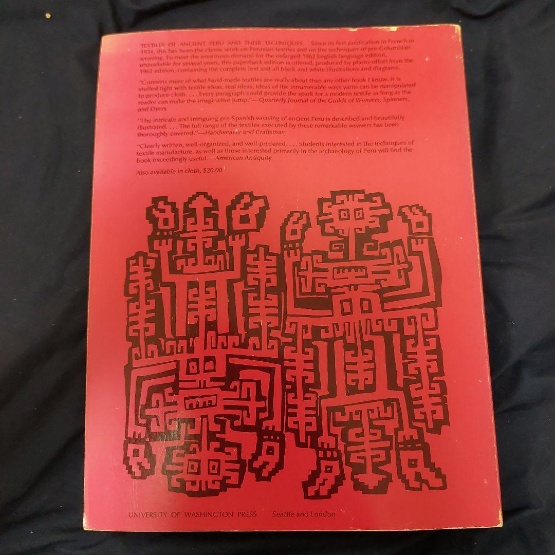 洋書 TEXTILES OF ANCIENT PERU AND THEIR