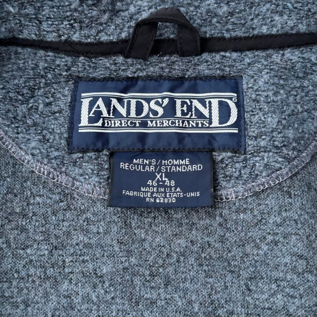 希少◎USA製LANDS'ENDヴィンテージ90sテックフリースベストXLグレー