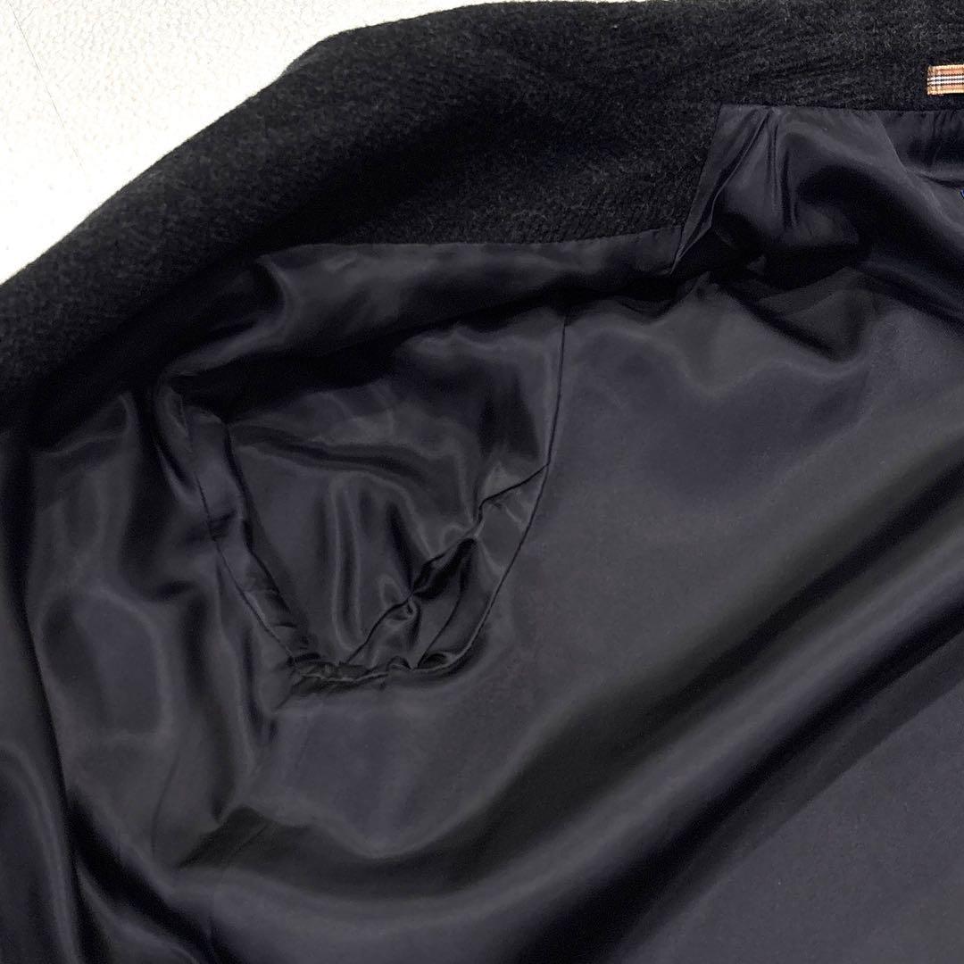 【美品/サイズ40】バーバリーブルーレーベル　ヘリンボーン　チェスターコート