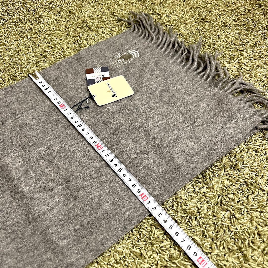 新品　アクアスキュータム　マフラ　カシミヤ　100% グレー　タグ付き　145