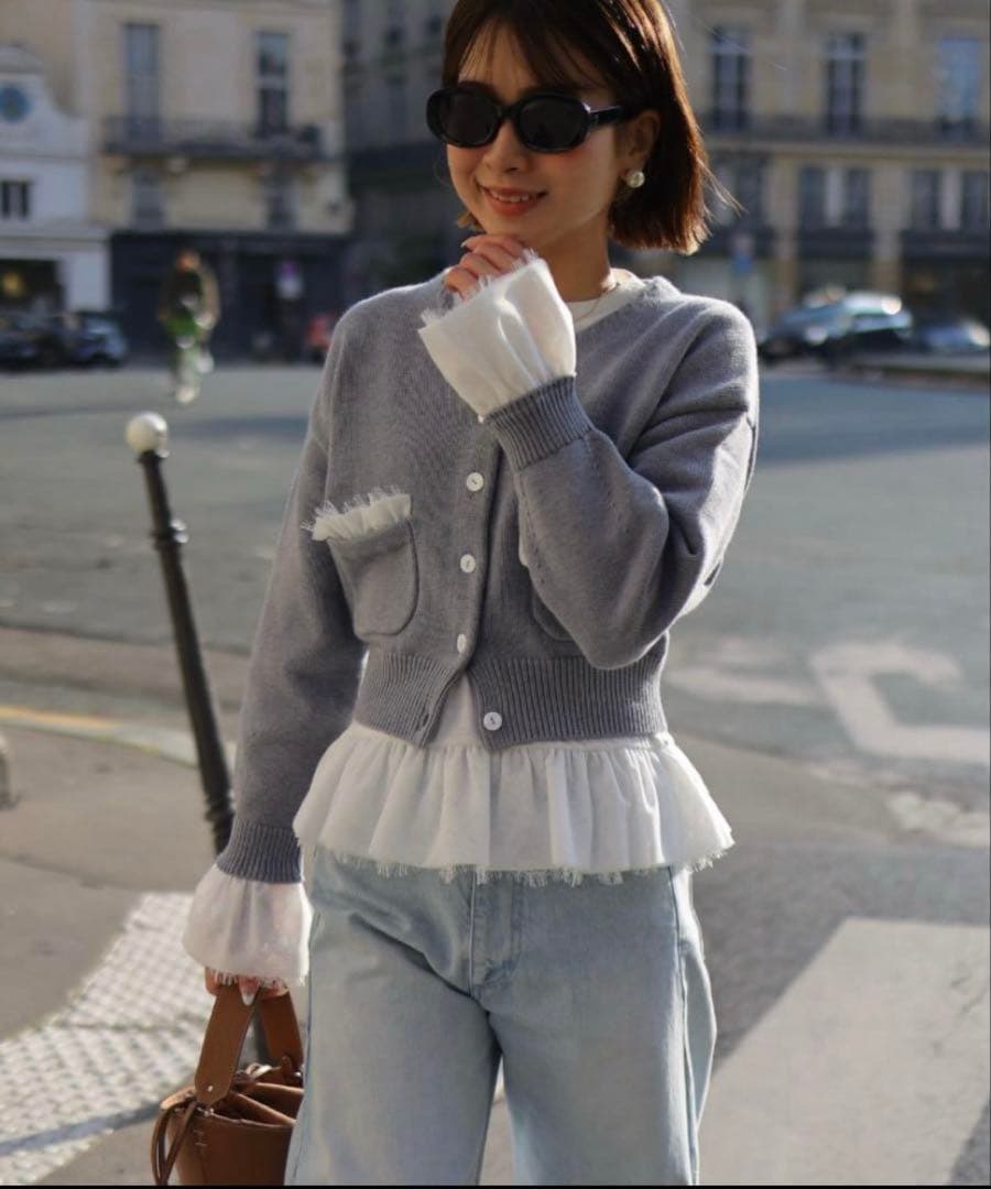 gypsohila Syusyu Cardigan グレー　ジプソフィア