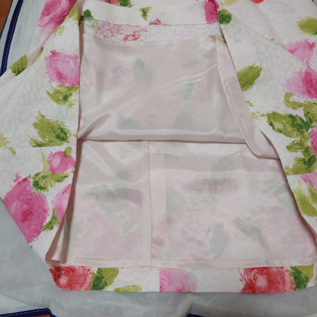 エムズグレイシー☆新品☆40☆フラワープリントレディライクドレス☆ピンク