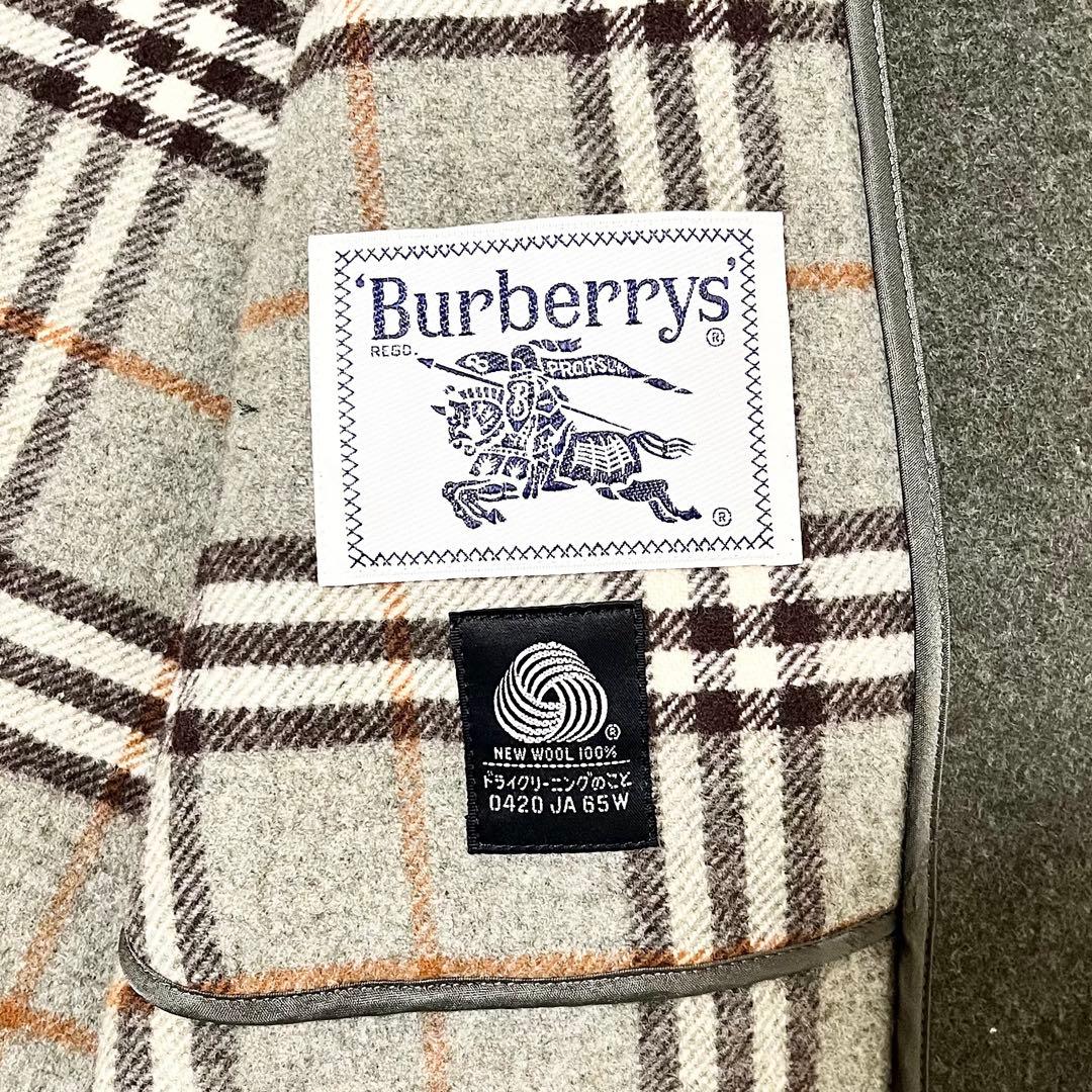 ✨美品✨ Burberrys ラムウール　コート　ノバチェック カーキ　M相当