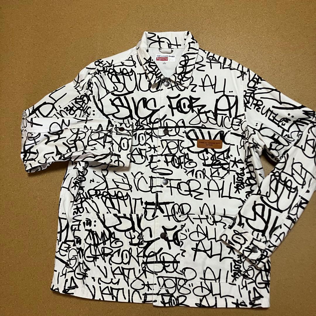 supreme コムデギャルソン カバーオール　 ホワイト L サイズ