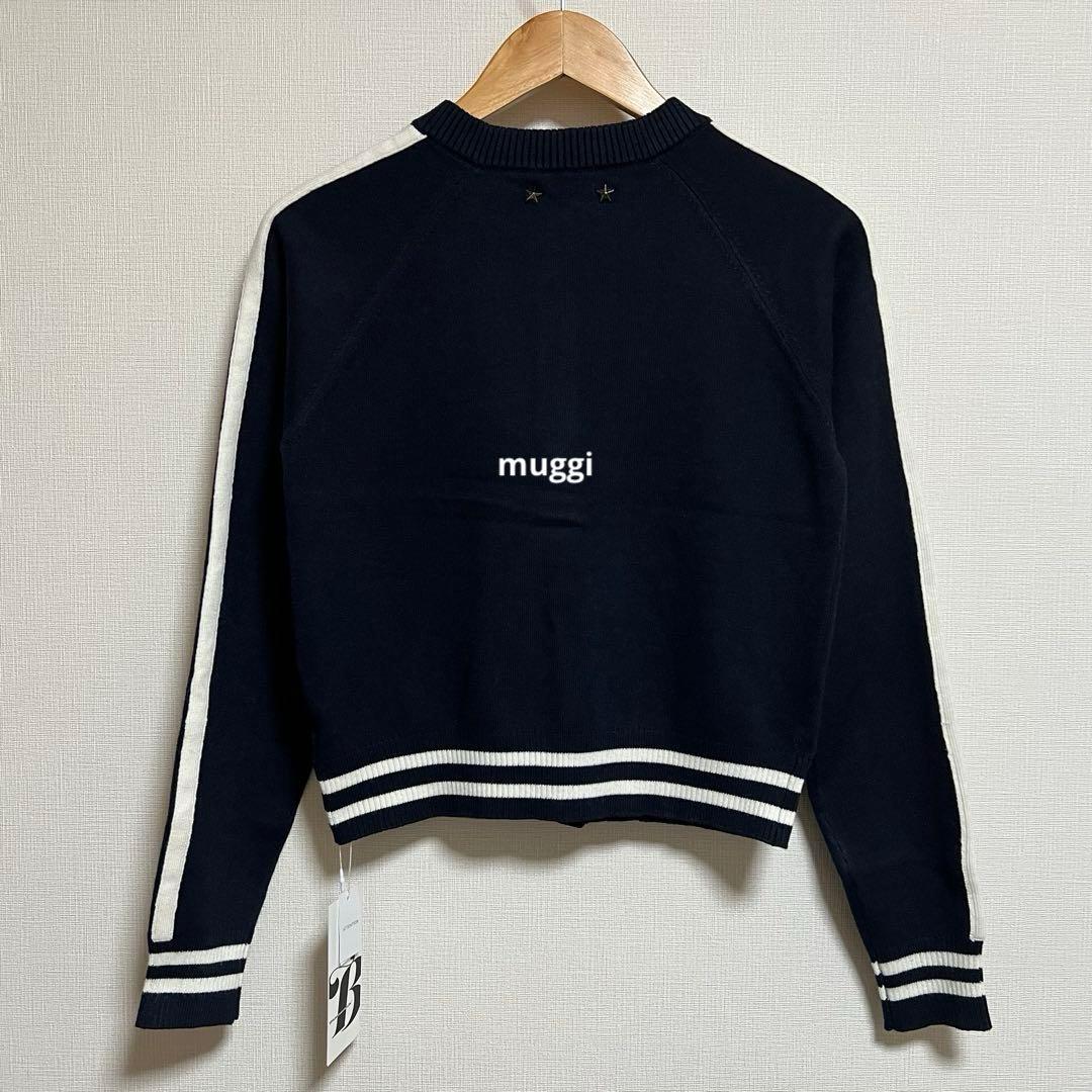 BIBIY. TRACK CARDIGAN トラクカーディガン ネイビー 刺繍