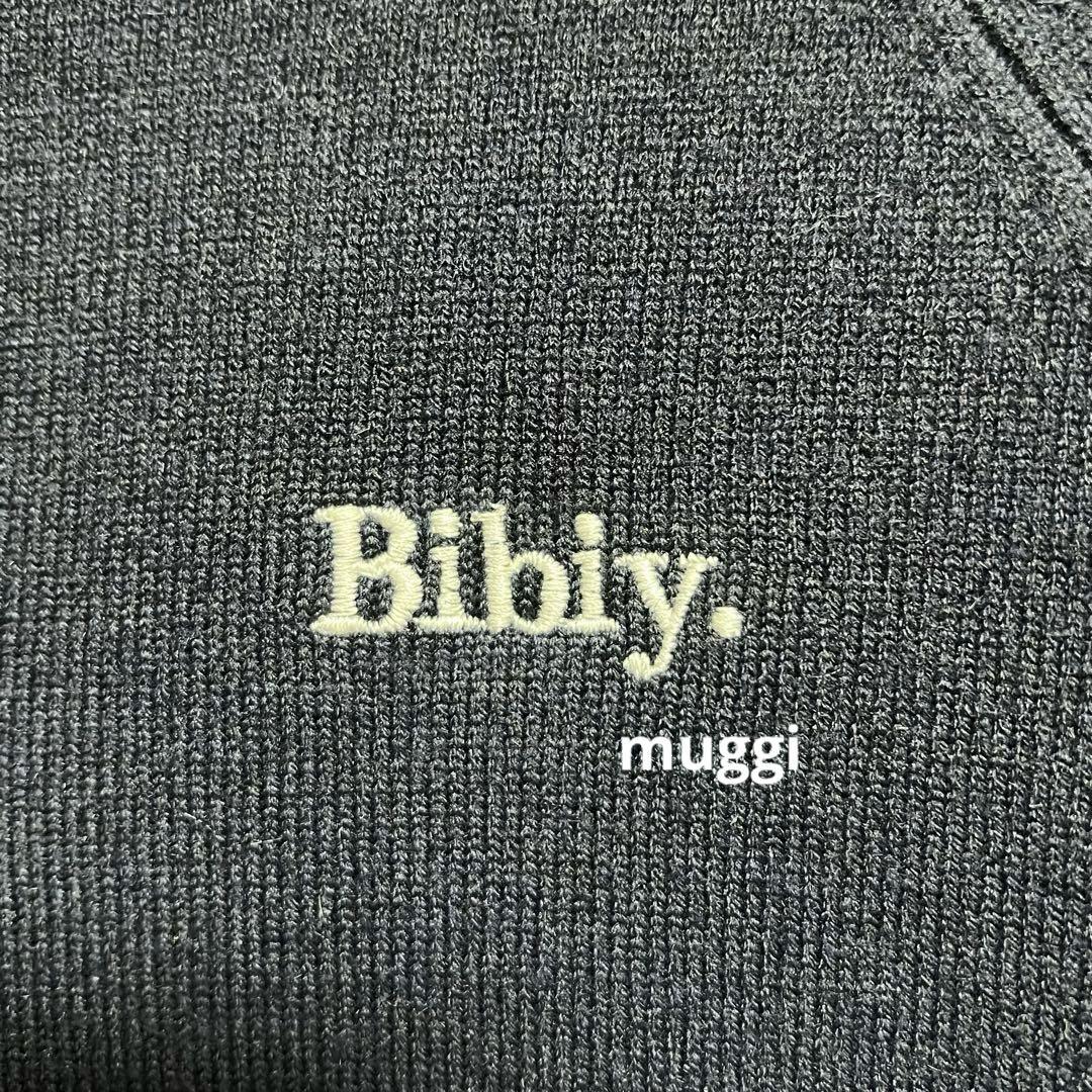 BIBIY. TRACK CARDIGAN トラクカーディガン ネイビー 刺繍