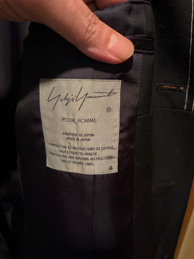 yohjiyamamoto 20aw 120'sギャバ左ラペル耳づかいジャケット