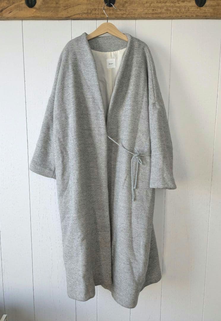 Gauze# ジーロンラムウール HAORI ライトグレー