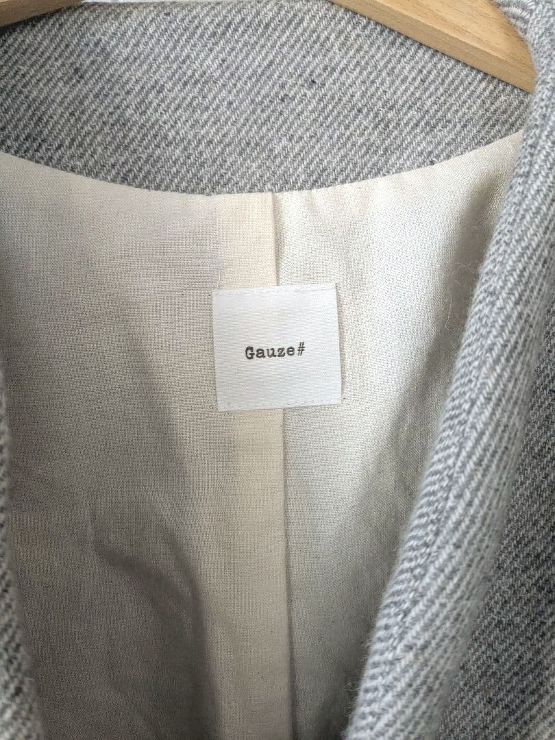 Gauze# ジーロンラムウール HAORI ライトグレー