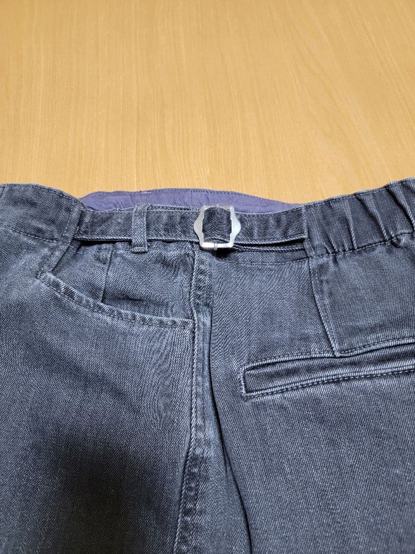 【美品】北欧暮らしの道具店 デニム素材のナロースカート グレー Sサイズ