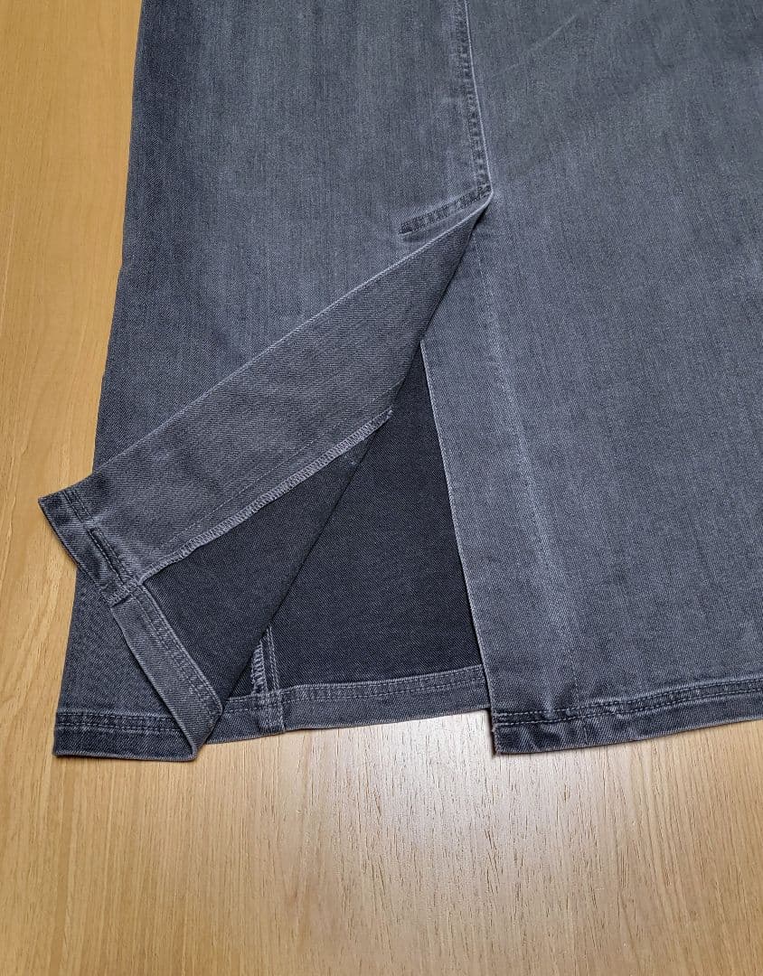 【美品】北欧暮らしの道具店 デニム素材のナロースカート グレー Sサイズ