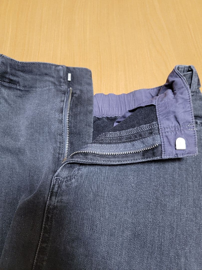 【美品】北欧暮らしの道具店 デニム素材のナロースカート グレー Sサイズ