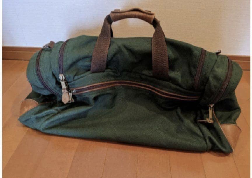 LLBean　ボストンバック　キャンバス　グリーン　ビンテージ　希少