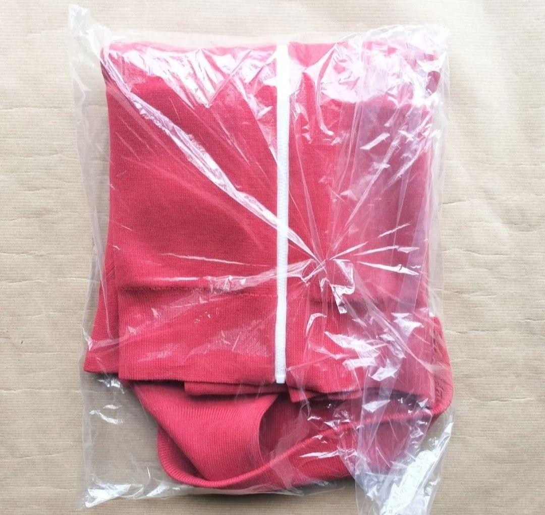 【新品】ミラノリブフルジップカーディガン レッド Lサイズ UNIQLOC