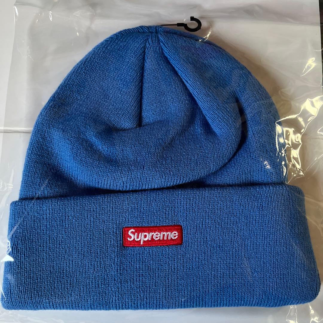 帽子 Supreme newera S logo beanie blue