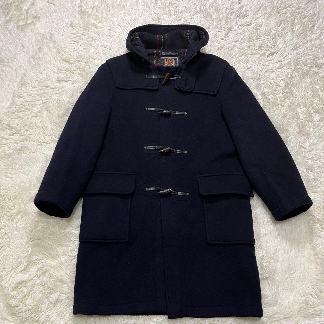 美品✨大きめ✨英国製✨グローバーオール　ダッフルコート　ネイビー　XL