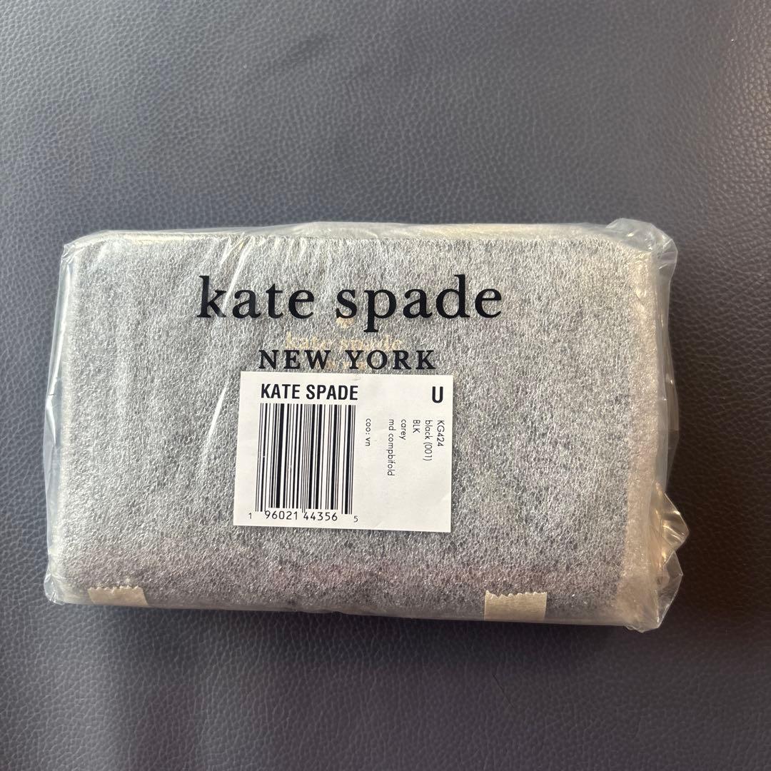 新品未使用　Kate spade 二つ折り財布　黒