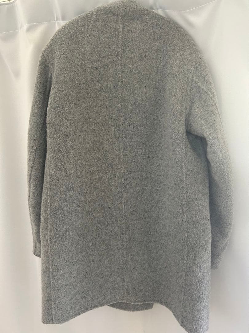 無印 MUJILabo カシミヤ混 ノーカラーコート S