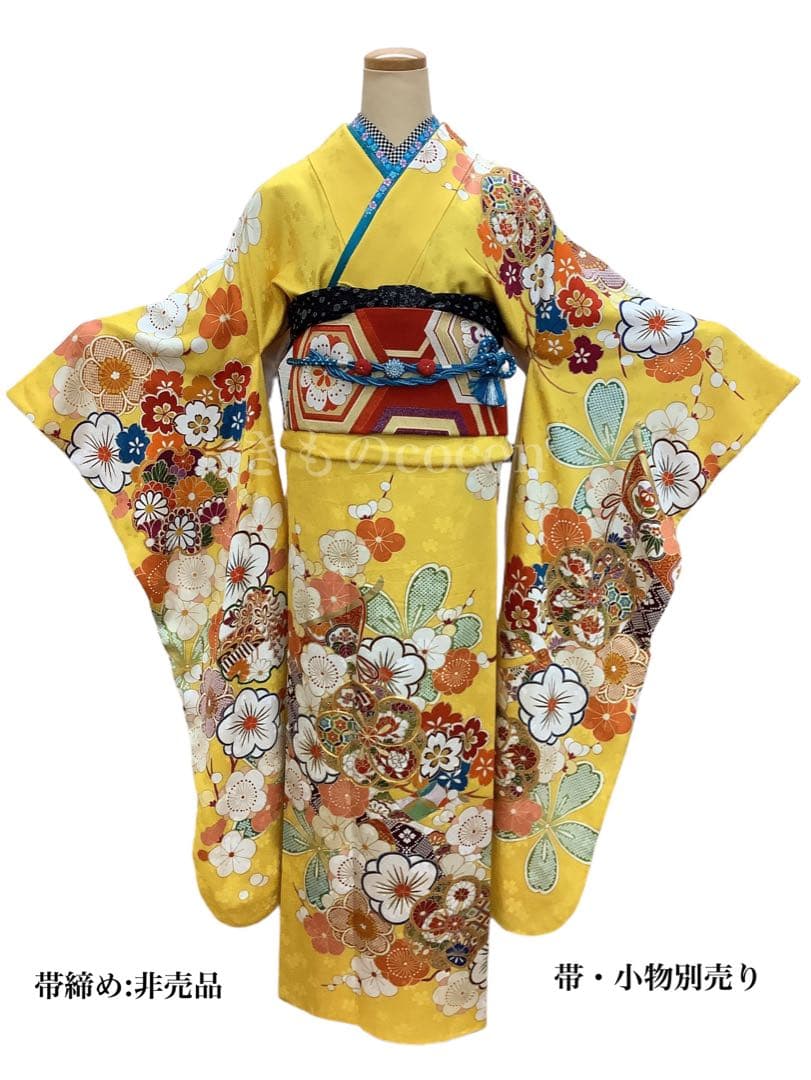 ◎mk-0159　振袖　金駒刺繍　身丈173.2　裄72　10-10