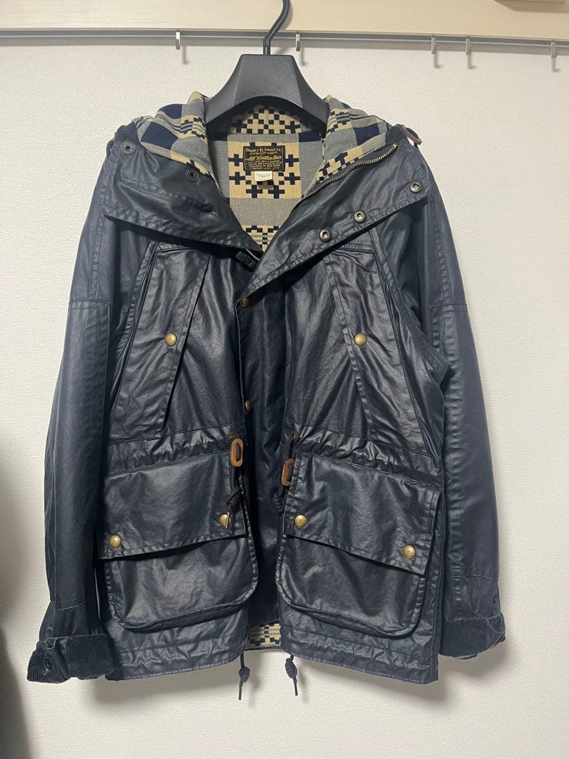 RRL ラルフローレン　オイルクロス　フーデットジャケット　XS