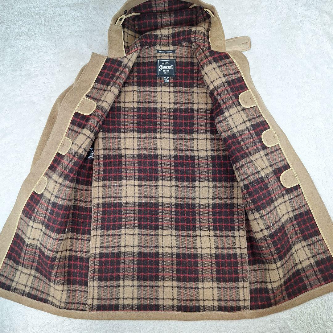 グローバーオール　ダッフルコート ロング 英国製 キャメル　チェック　XL