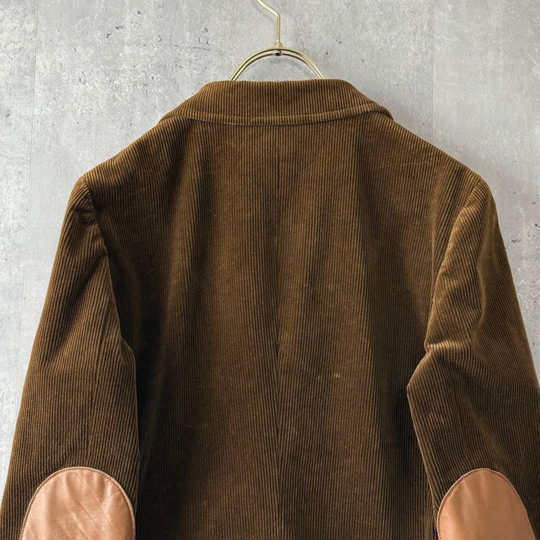 ラルフローレン コーデュロイジャケット エルボーパッチ 羊革 茶 11 L 美品