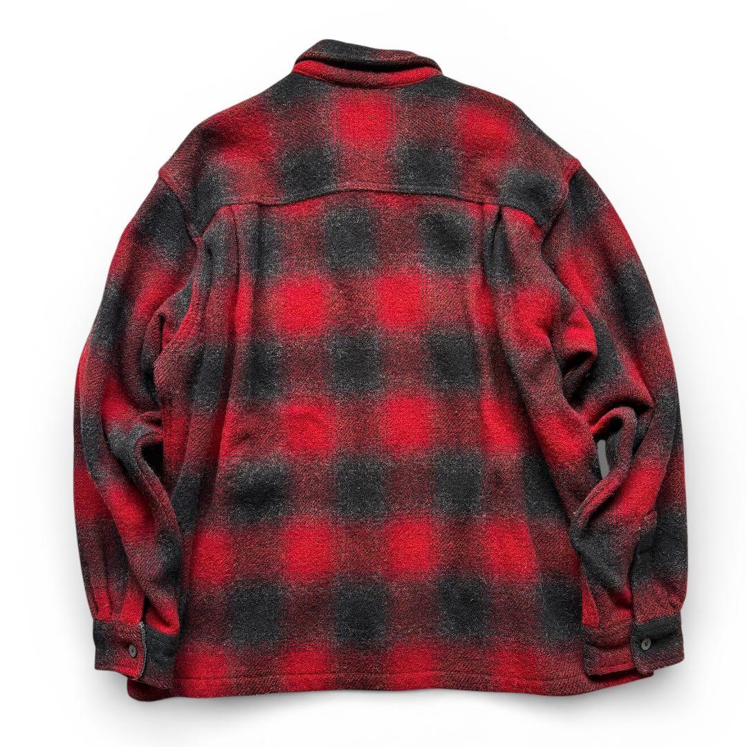 【美品】90s WOOLRICH シャドーチェック オンブレ ウール ジャケット