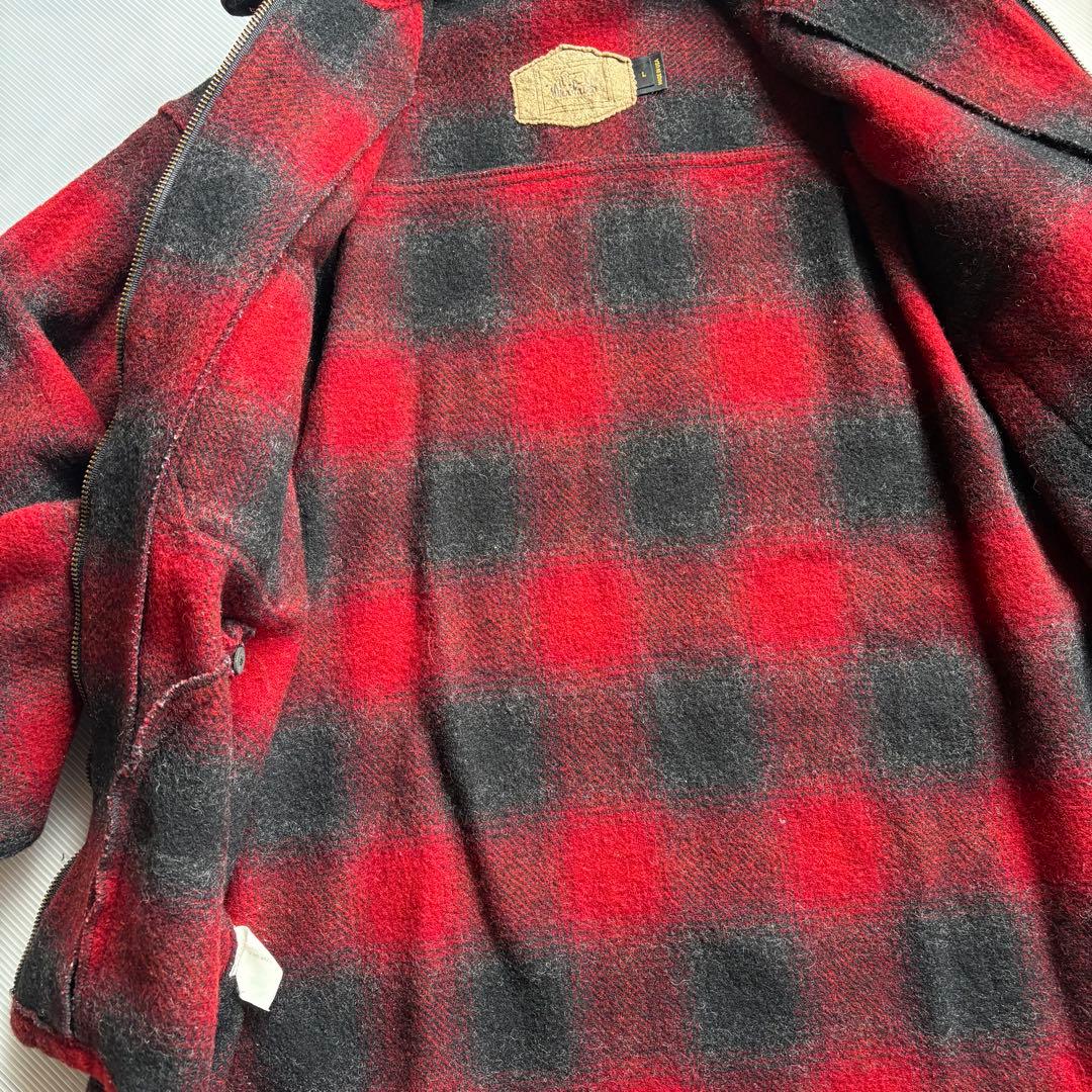 【美品】90s WOOLRICH シャドーチェック オンブレ ウール ジャケット
