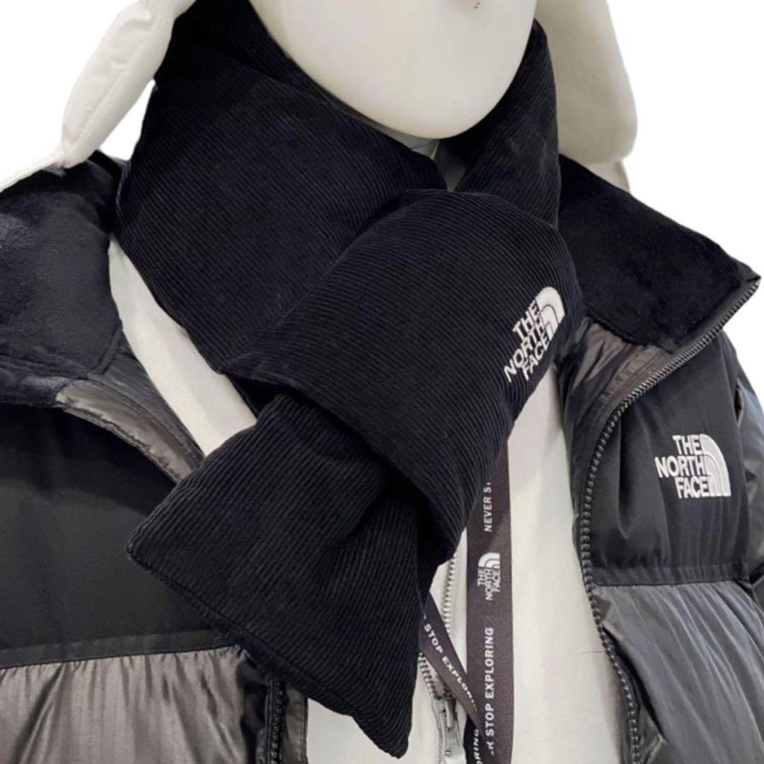 新品　韓国限定　ノースフェイス　ホワイトレーベル　マフラー　コーデュロイ　黒