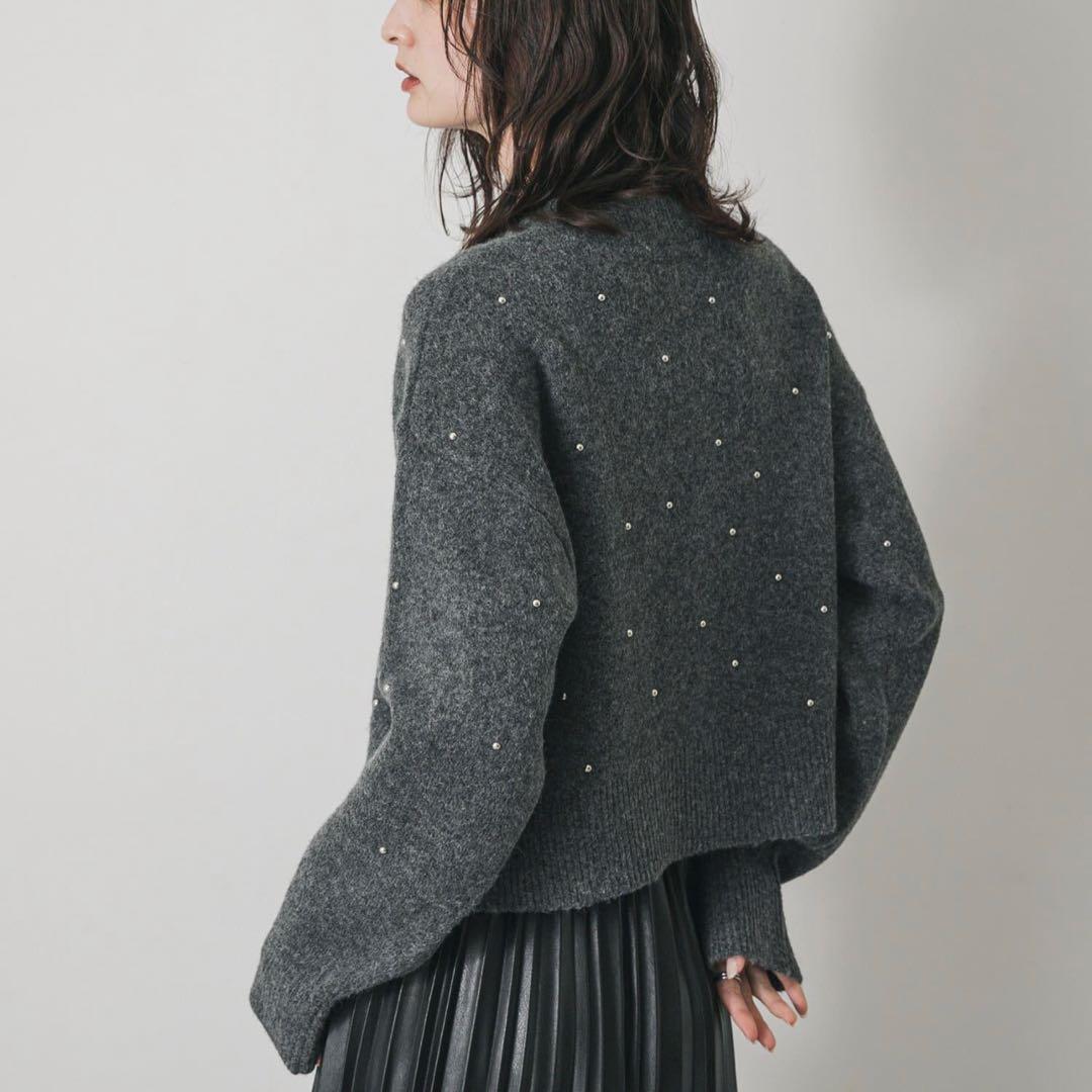 新品 SENSE OF PLACE ボールビーズカーディガン