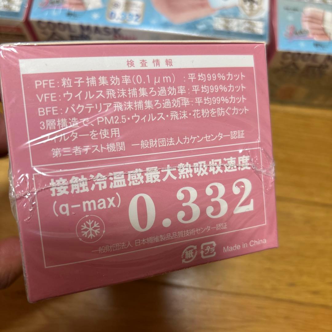 ヒロコーポレーション 冷感不織布マスク50枚q-max0.332 ピンク 29箱