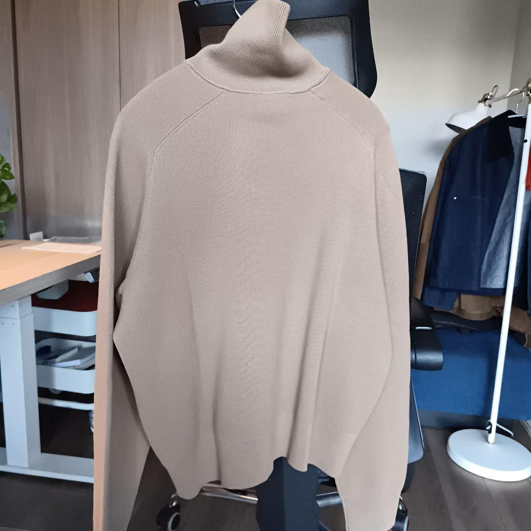 Y9477UNIQLO C ミラノリブフルジップカーディガン ベージュ L