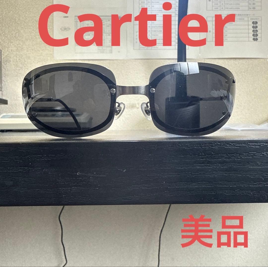 Cartier カルティエ　サングラス　Cモチーフ　シルバー　ユニセックス　美品
