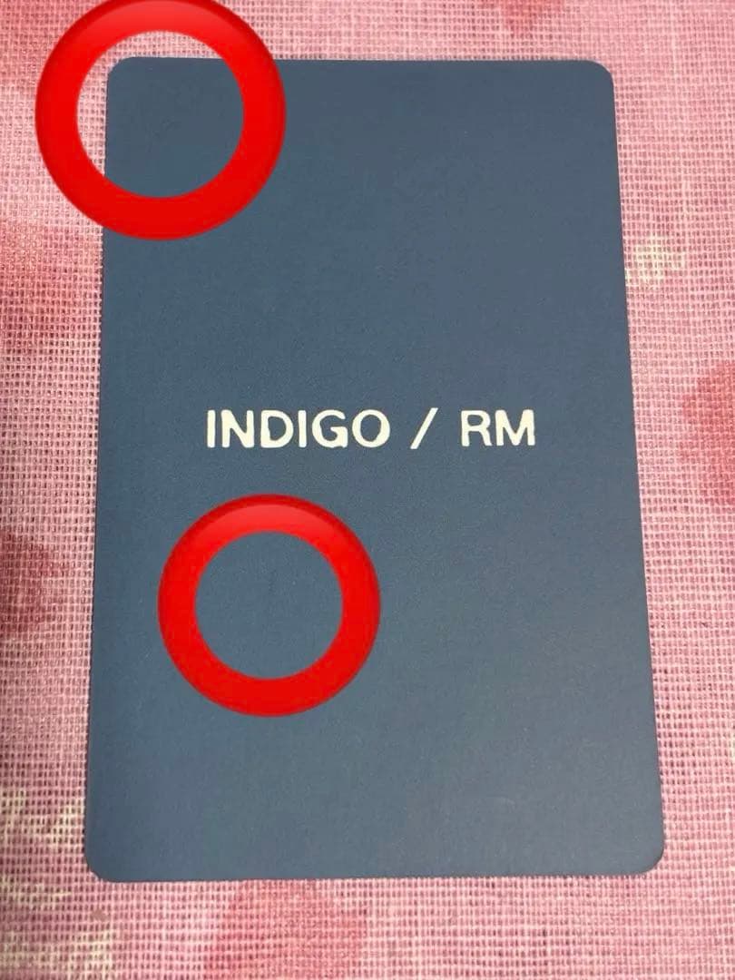 BTS RM ナムジュン INDIGO JPFC特典ホログラム入りフォトカード
