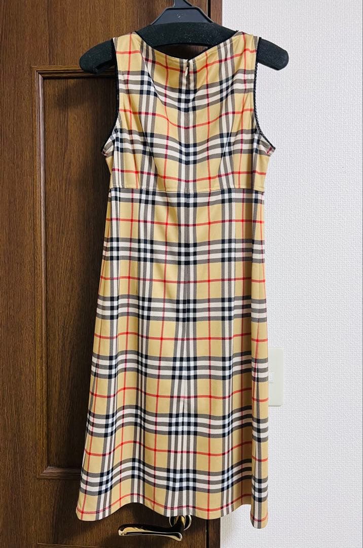 Burberry バーバリー チェック柄 ノースリーブ ワンピース Mサイズ