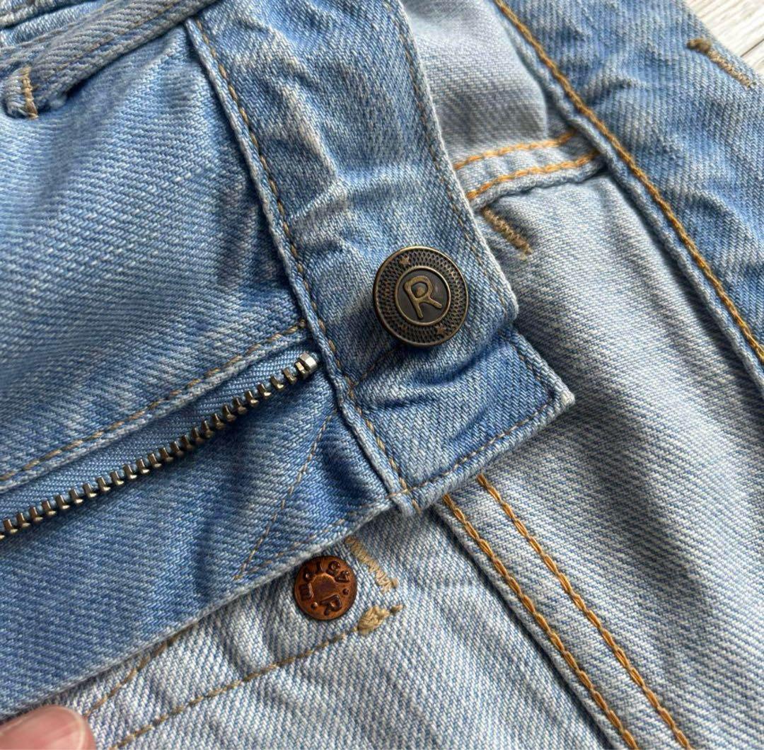 美品◎45rpm 竹比女 デニムパンツ 水浅葱 29インチ フルレングス