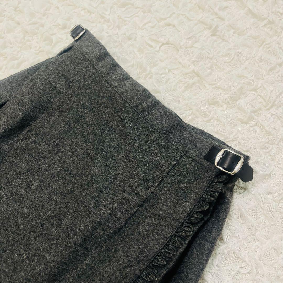 【極美品】オニールオブダブリン グレー40ロングスカートプリーツスカート