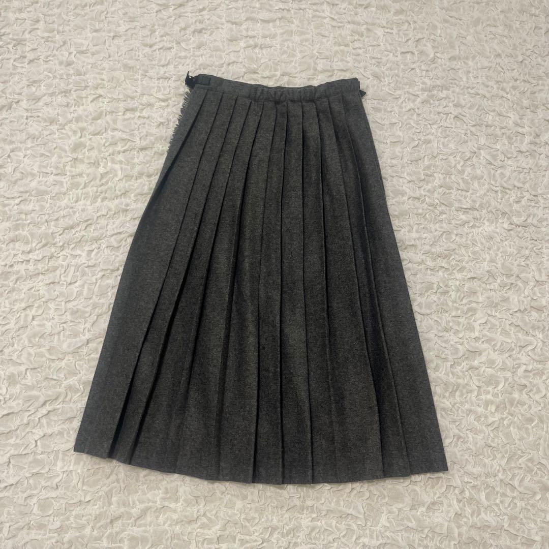 【極美品】オニールオブダブリン グレー40ロングスカートプリーツスカート