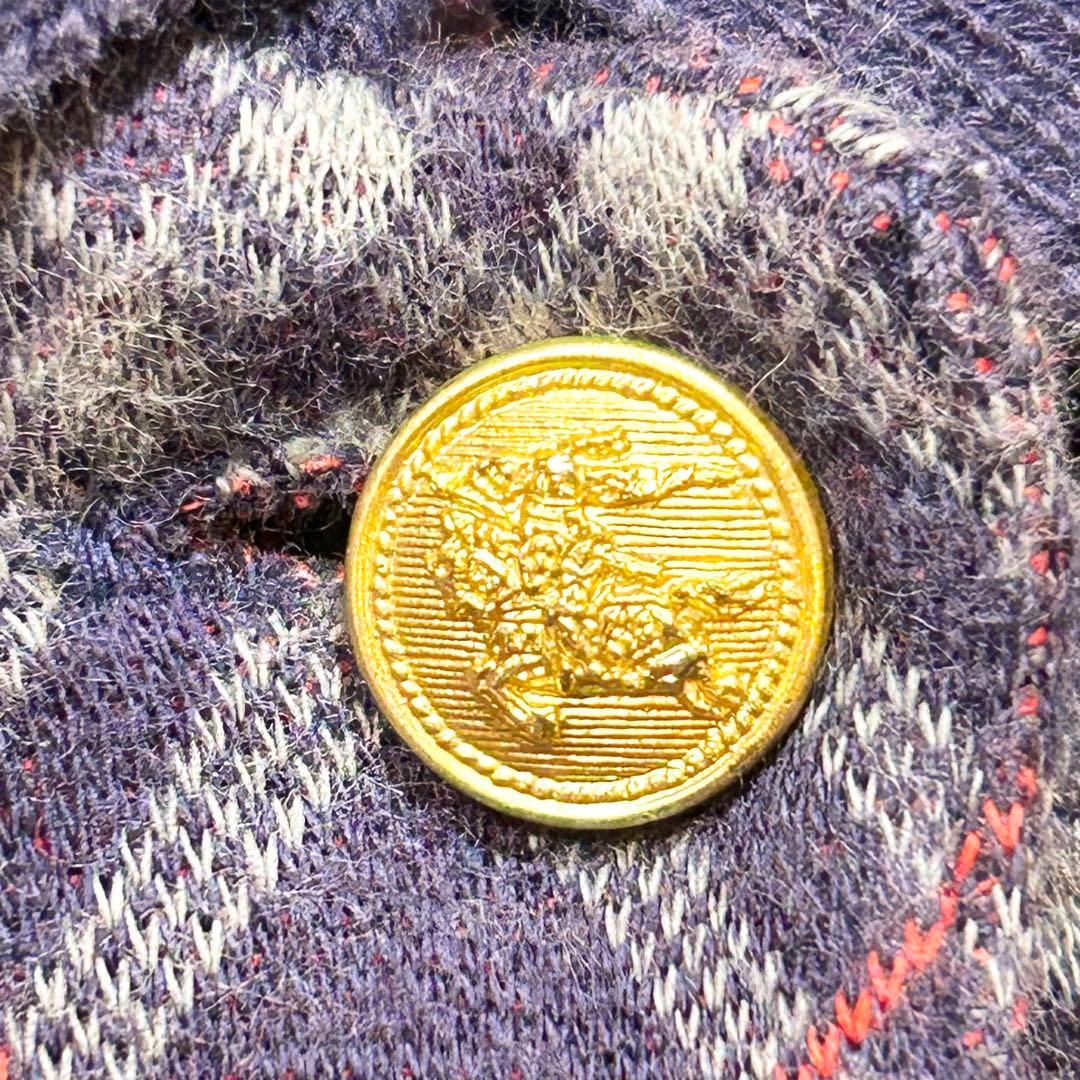 超希少✨️BURBERRY ノバチェック ホースロゴ 金ボタン ポロシャツ M