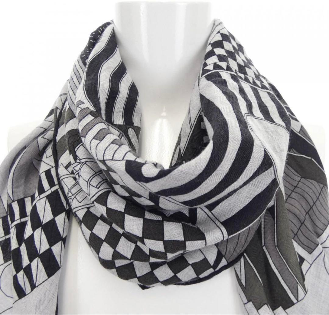 HERNES エルメス 158400円 ロザンジュ ストール カシミヤ シルク