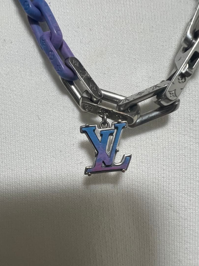 ま*ー様 Louis Vuitton ロゴ入りコリエチェーンネックレス　美品レア