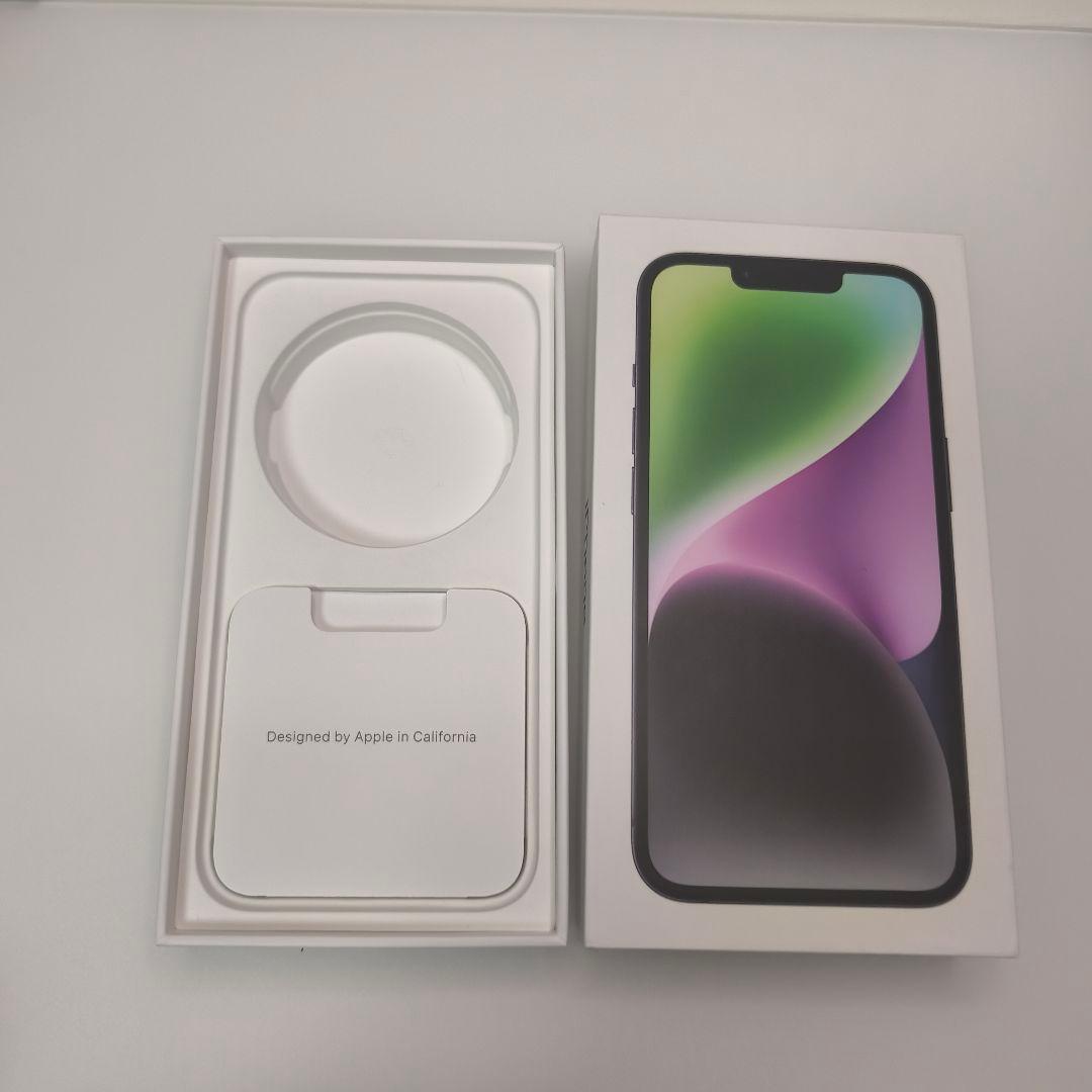 美品　箱付き　iPhone14 128GB　ミッドナイト　バッテリー100%