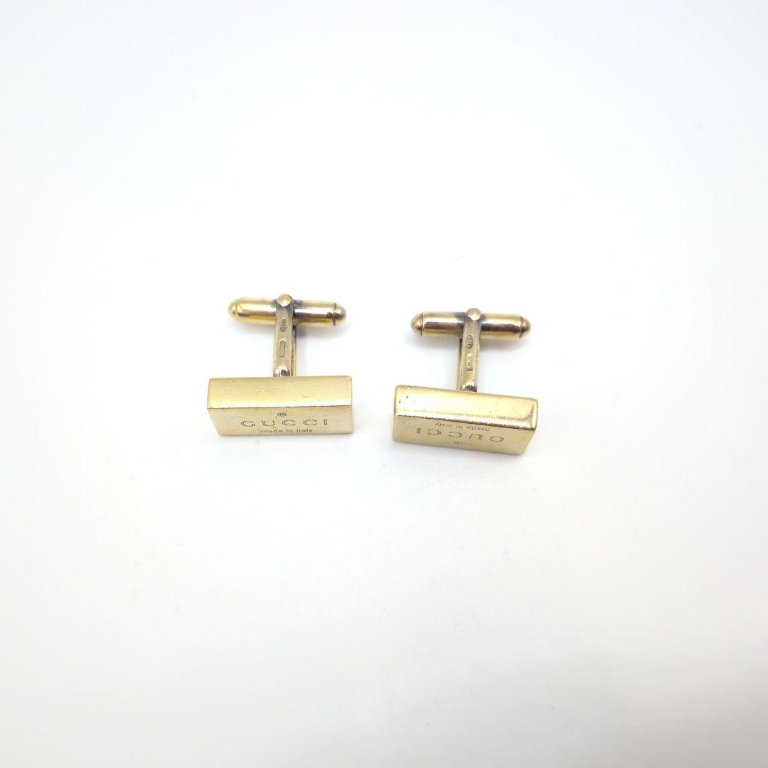 グッチ GUCCI カフス シルバー カフリンクス スクエア ロゴ SV925