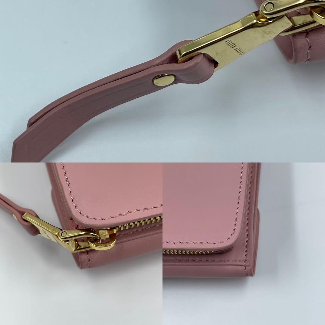 未使用✨　MIUMIU ミュウミュウ 財布　折り財布　リボン　ピンク　箱付き