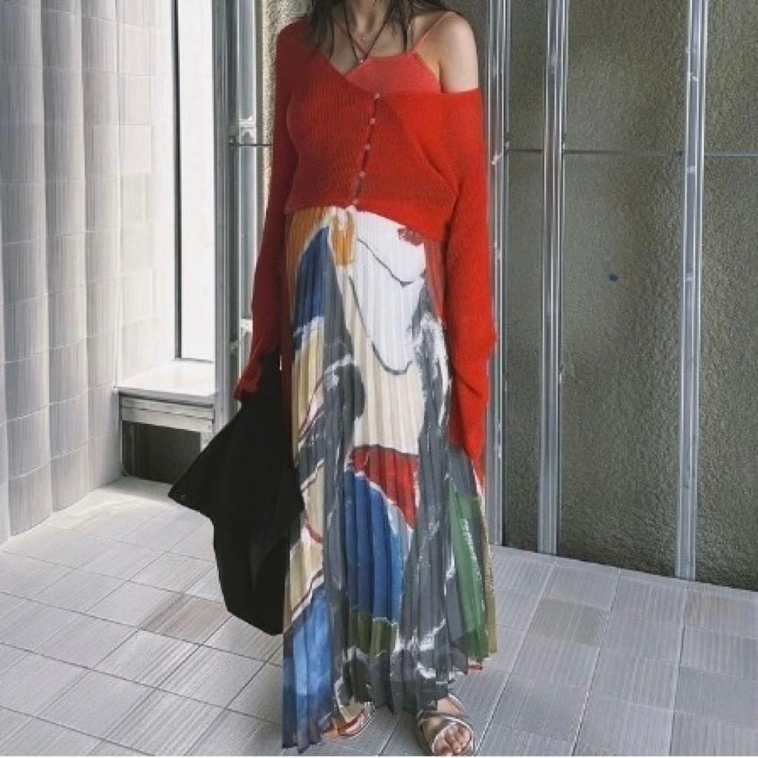 【Ameri】MY DEAR SHEER PLEATS SKIRT