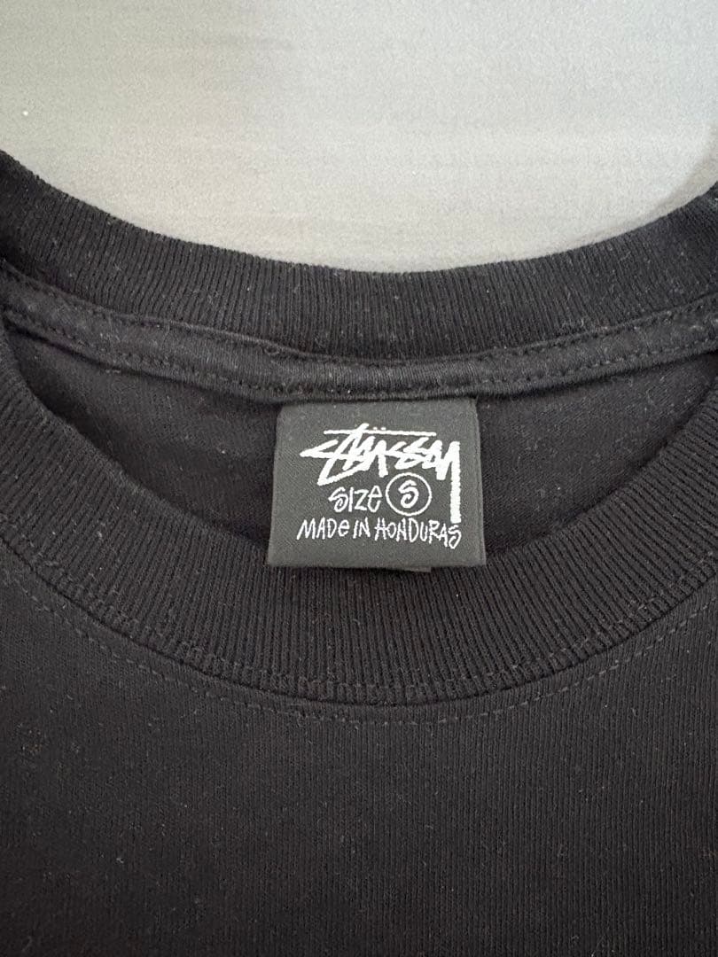 Stussy ブラック Tシャツ Lサイズ 卵デザイン