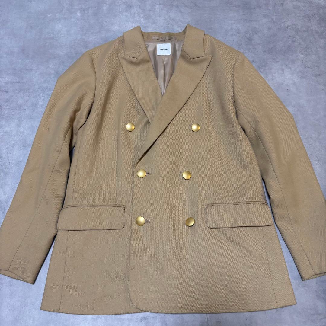 【美品】Spick & Span 金ボタン ダブルジャケット キャメル 日本製