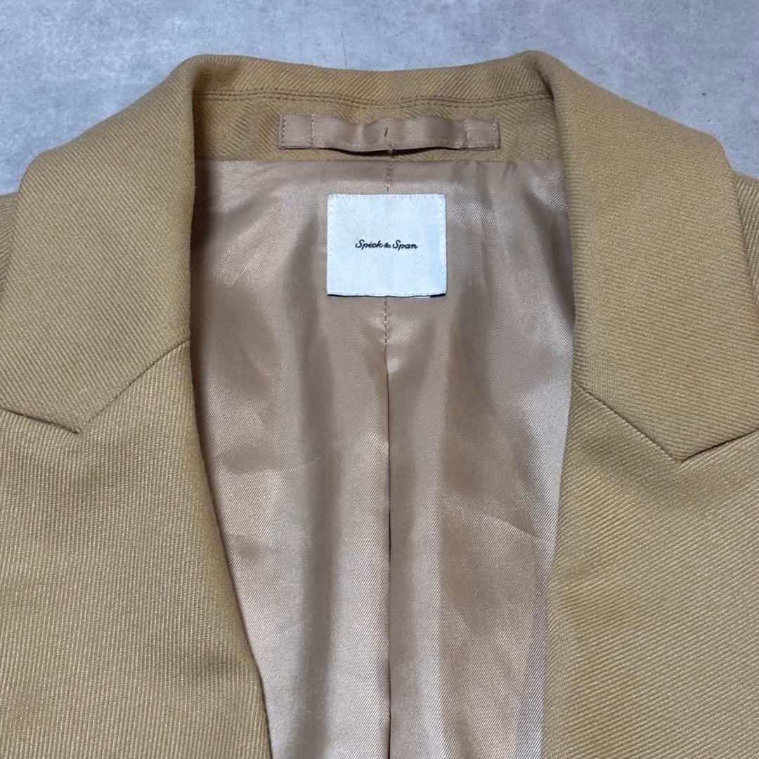 【美品】Spick & Span 金ボタン ダブルジャケット キャメル 日本製