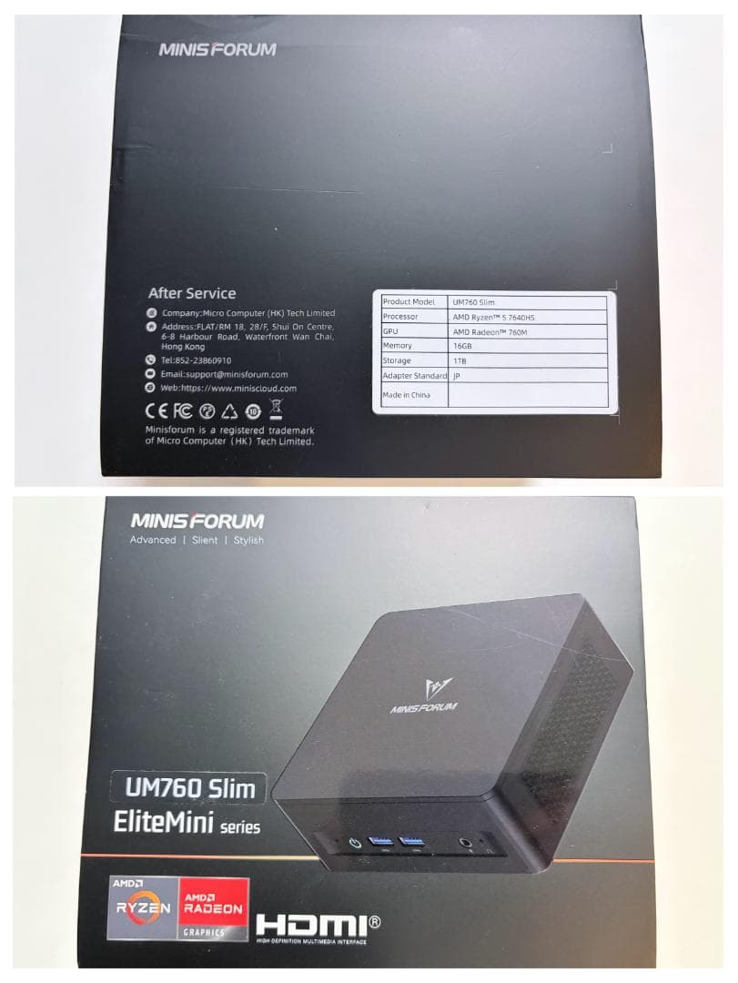 MINISFORUM UM760 Slim 16GB x Ubuntu セット
